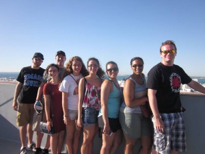 Some classmates at the top of the Torre Tavira