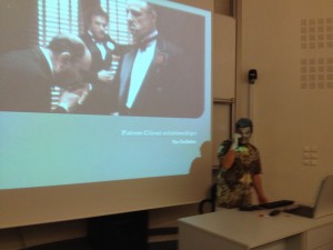 Prof. Simeon Magliveras delivering a guest lecture