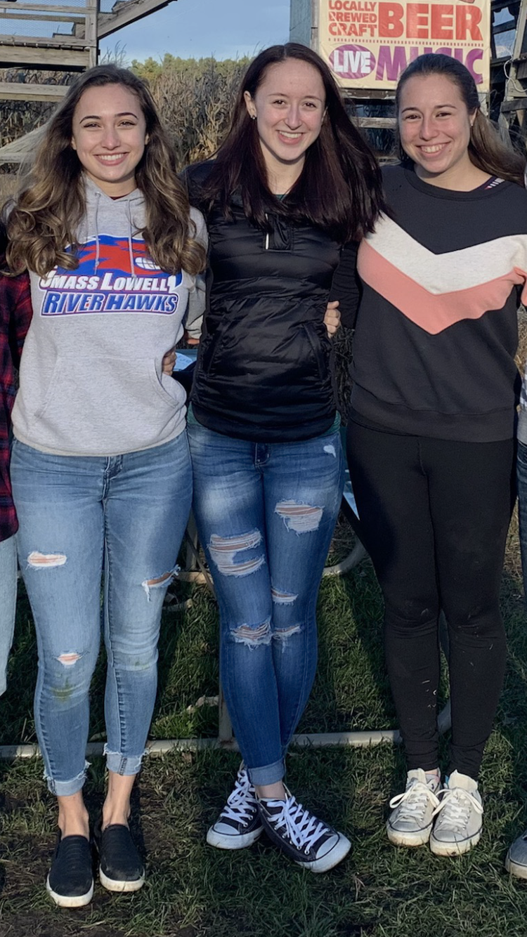 Corrina stands with friends Abby and Aislinn. All three students participated in the Honors College's Cuba study abroad program.