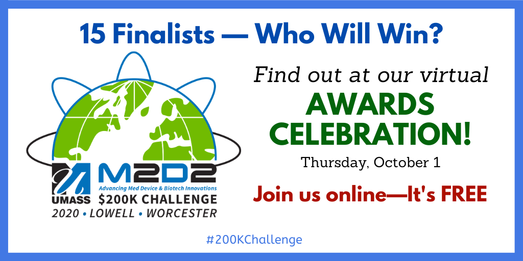 2020 M2D2 $200K Challenge Awards Celebration Thursday Oct. 1